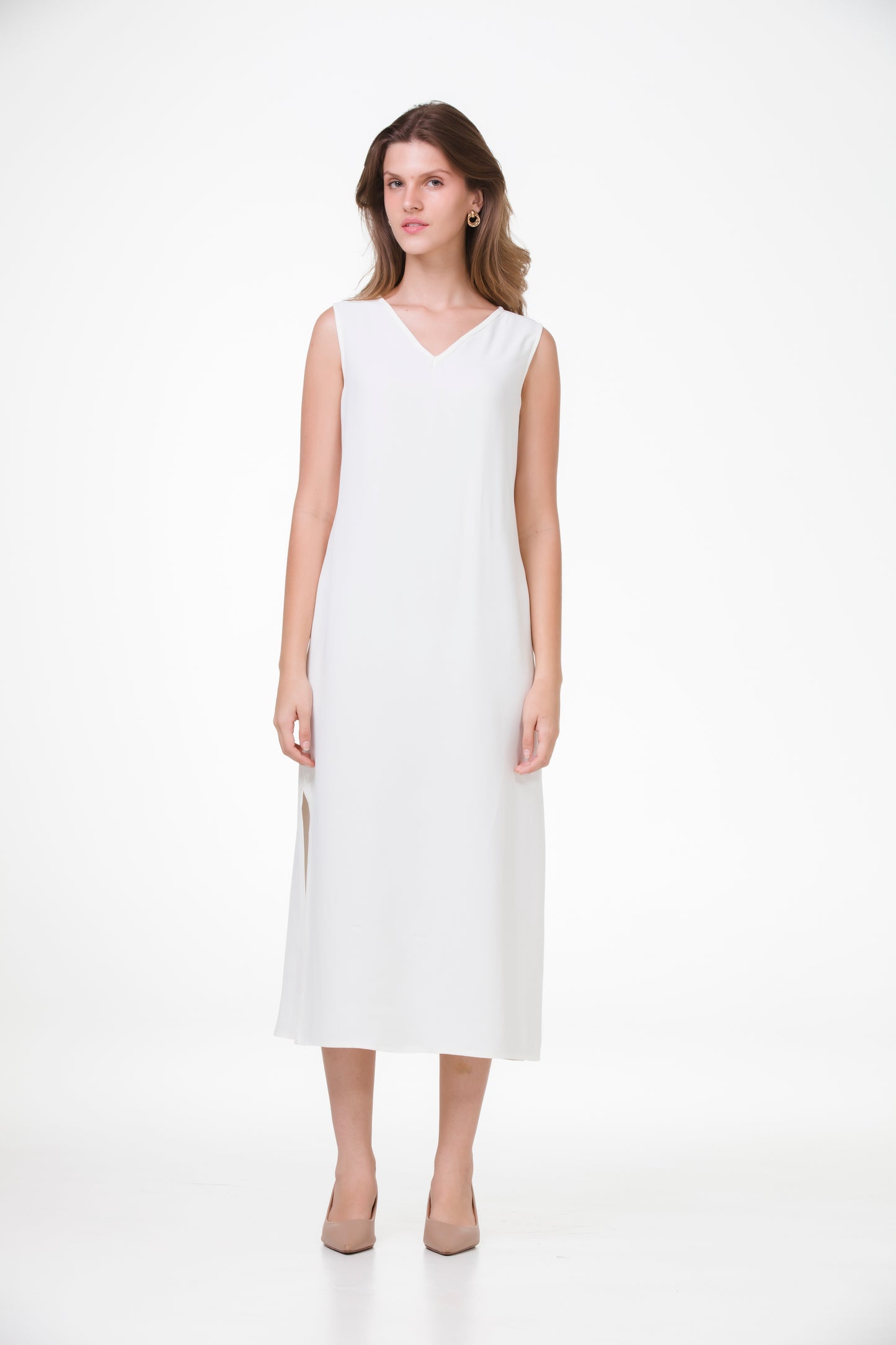 Camiseiro Monet em Organza de Seda Off White