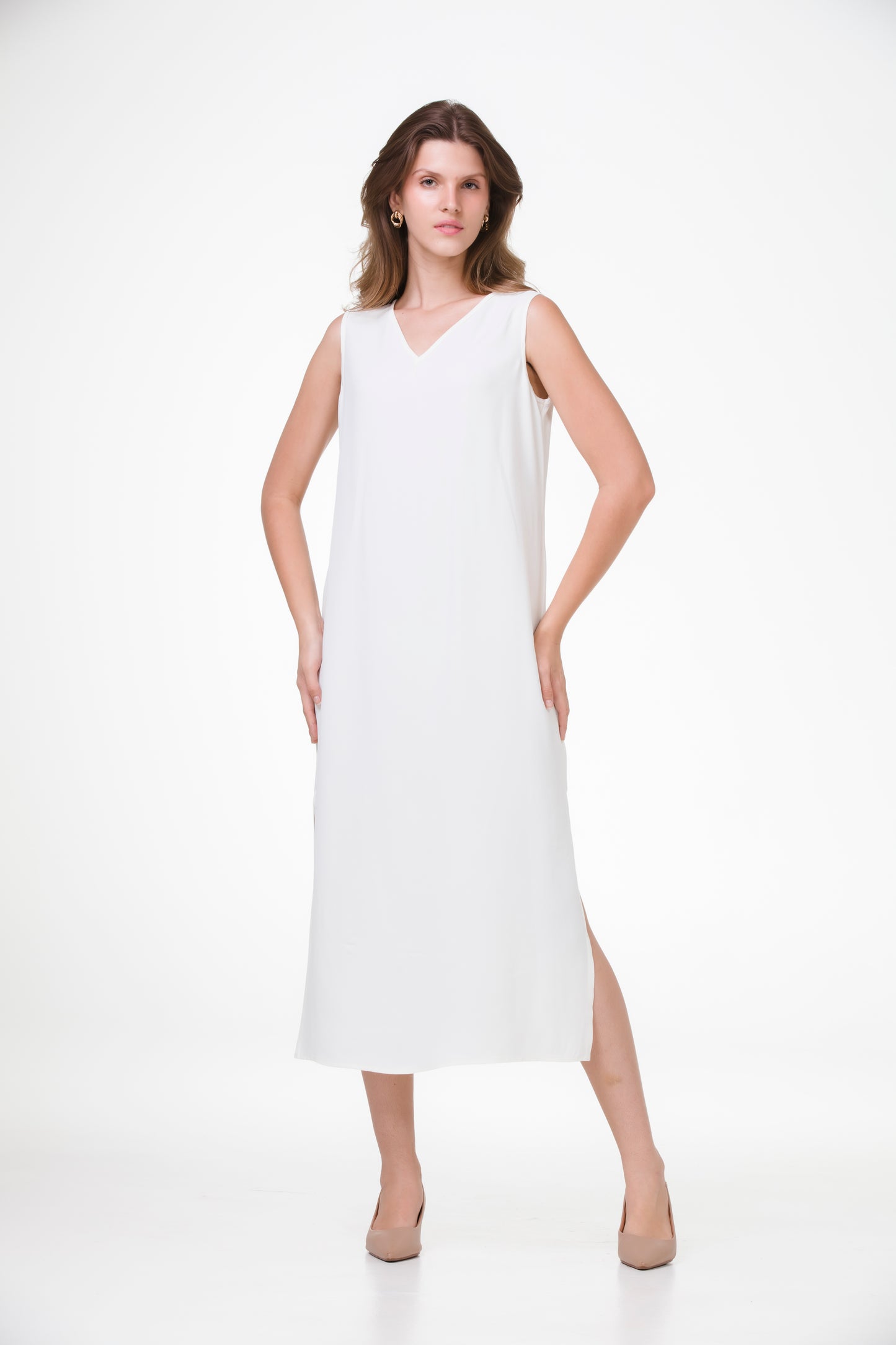 Camiseiro Monet em Organza de Seda Off White