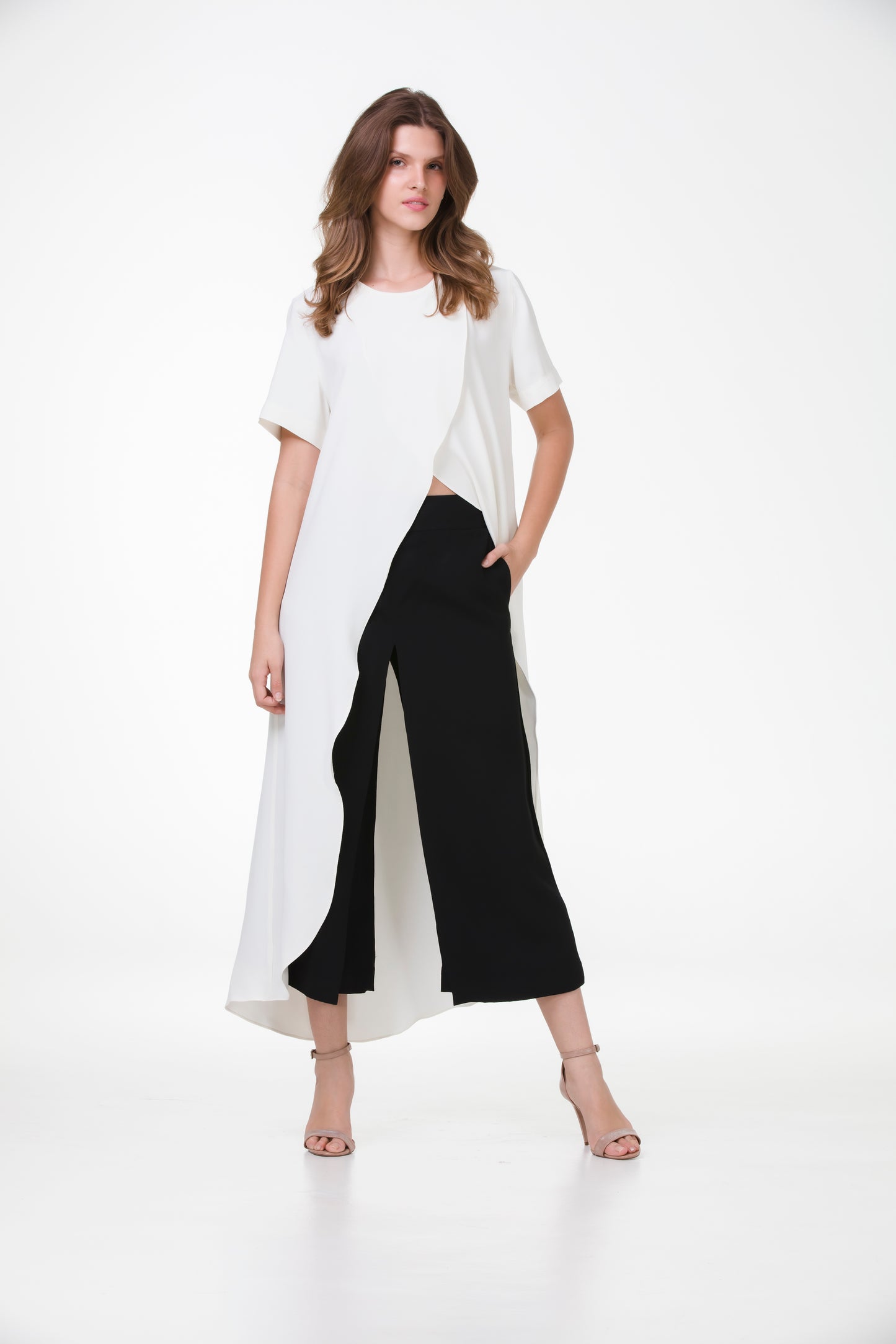 Túnica Tulipa em Crepe Patou – Off-White