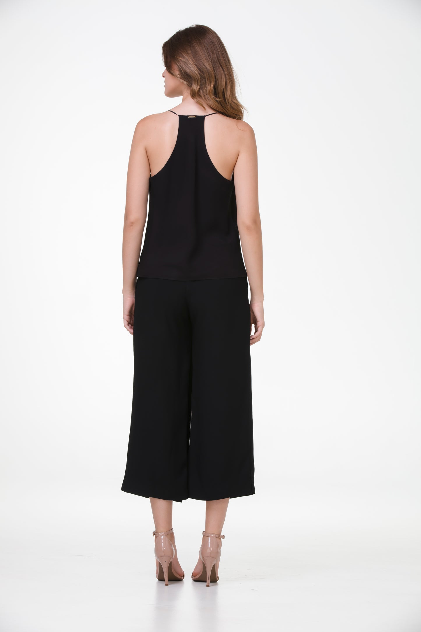Pantacourt Indiana em Crepe Patou – Preto