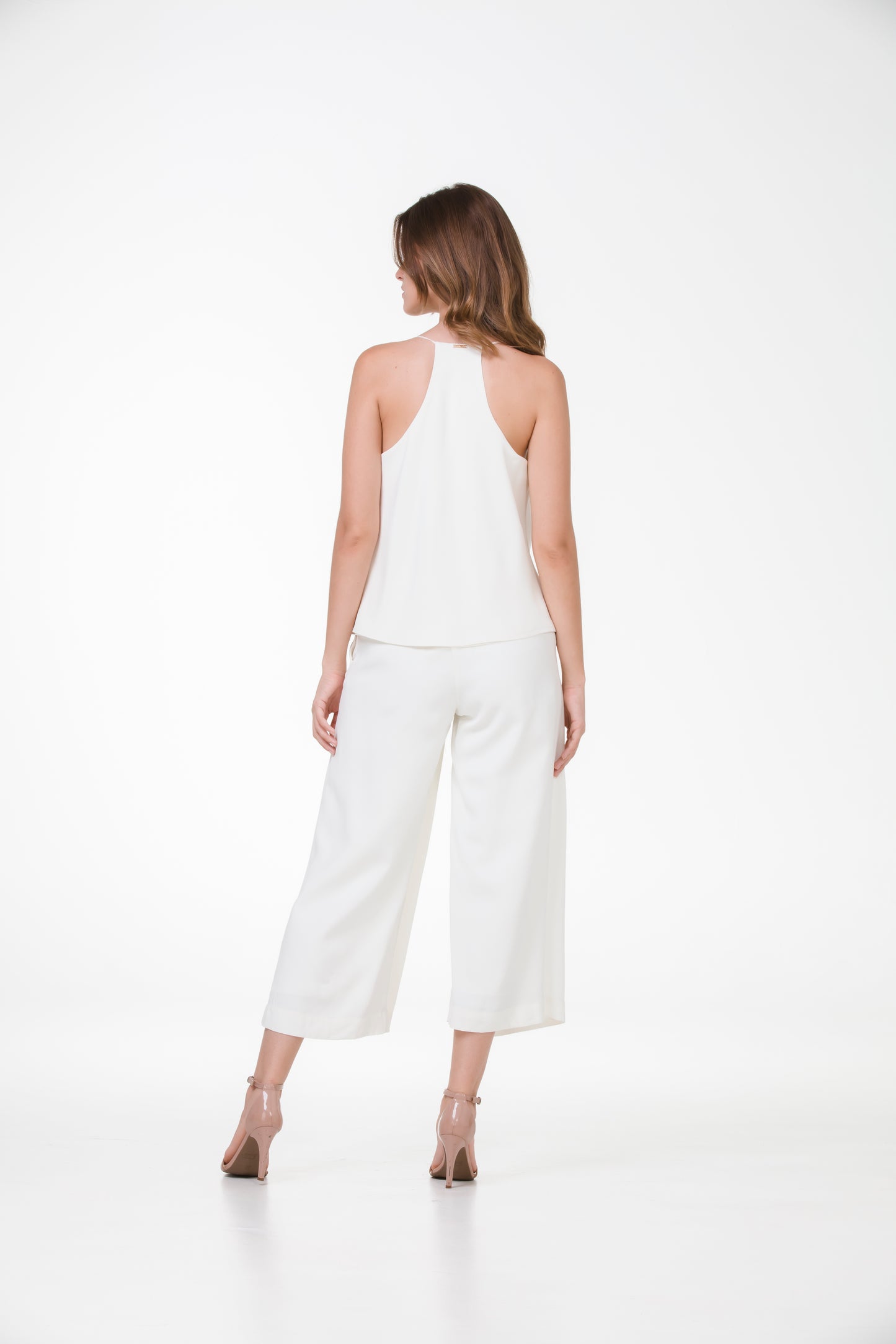 Regata Degagê em Crepe Patou – Off-White