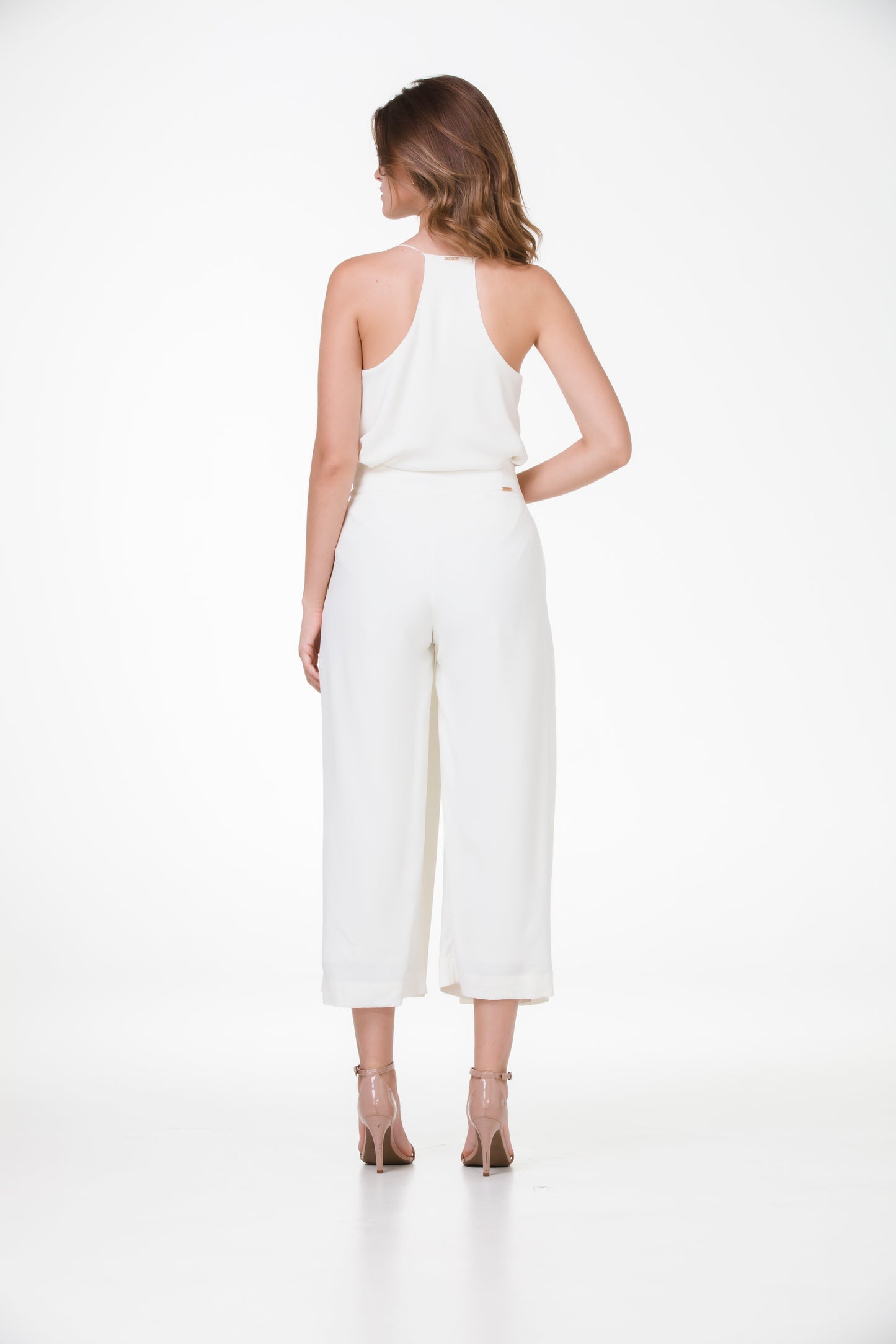 Regata Degagê em Crepe Patou – Off-White