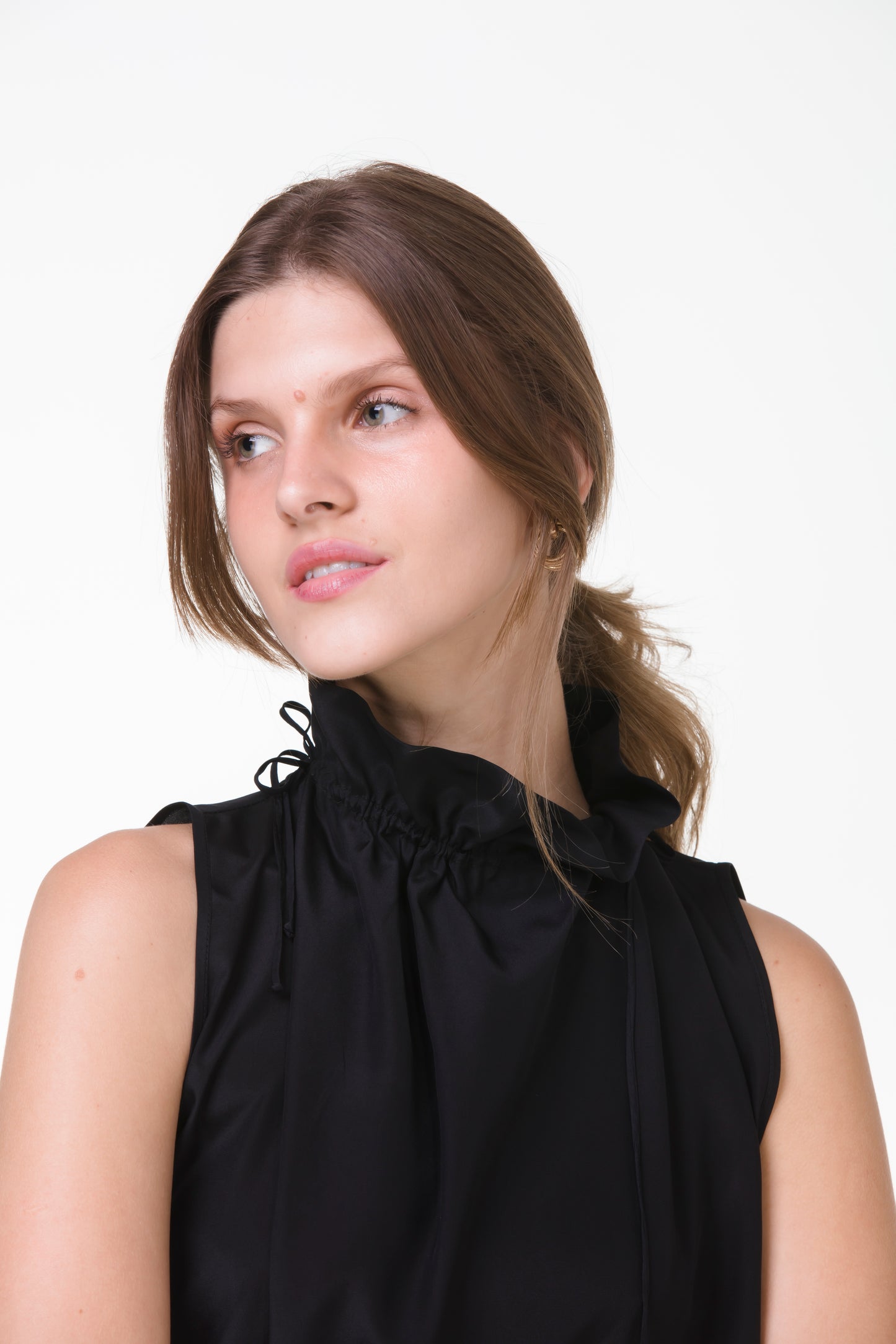 Blusa Lady em Crepe de Seda – Preto