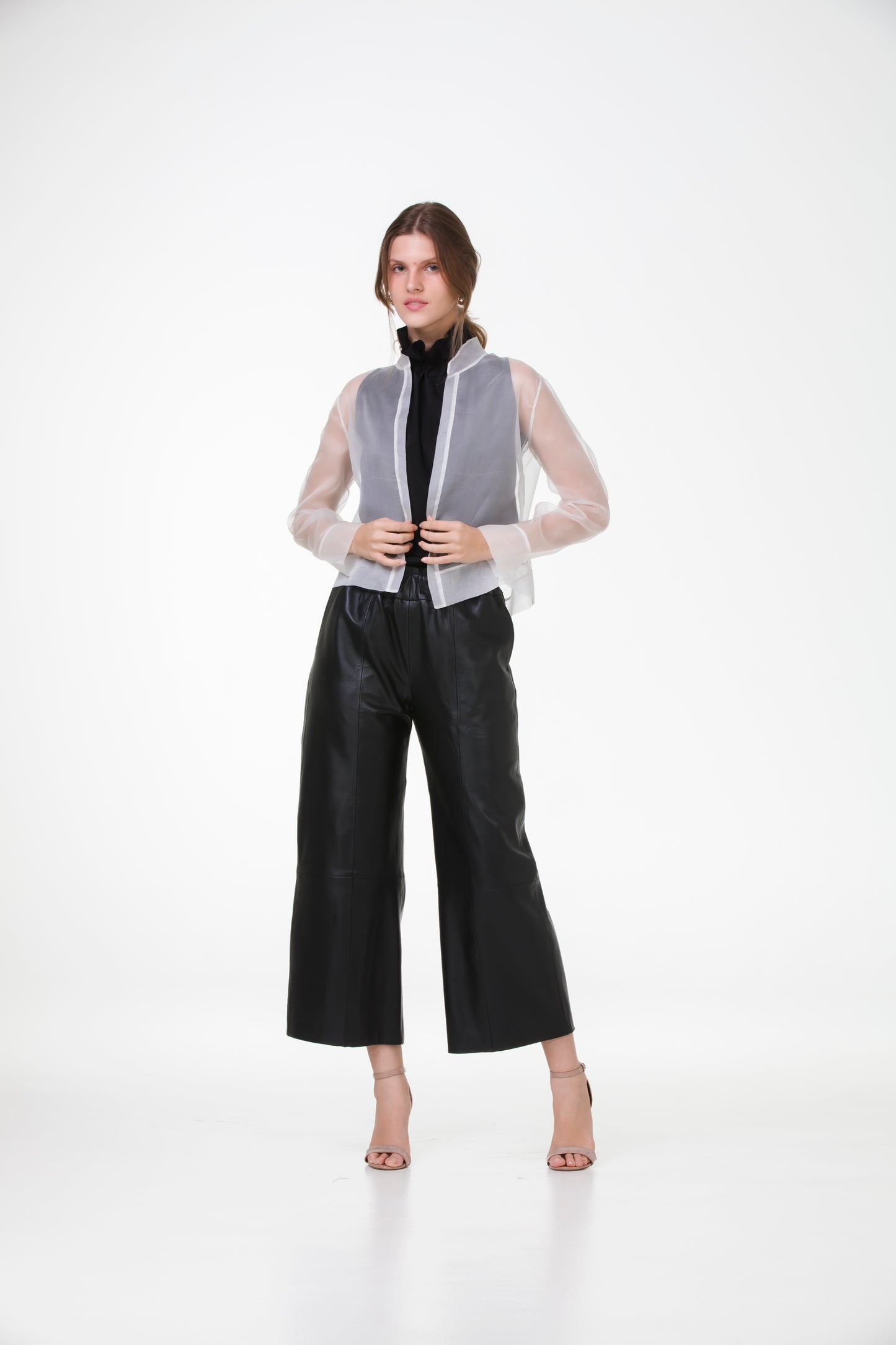 Bomber em Organza de Seda – Off-White