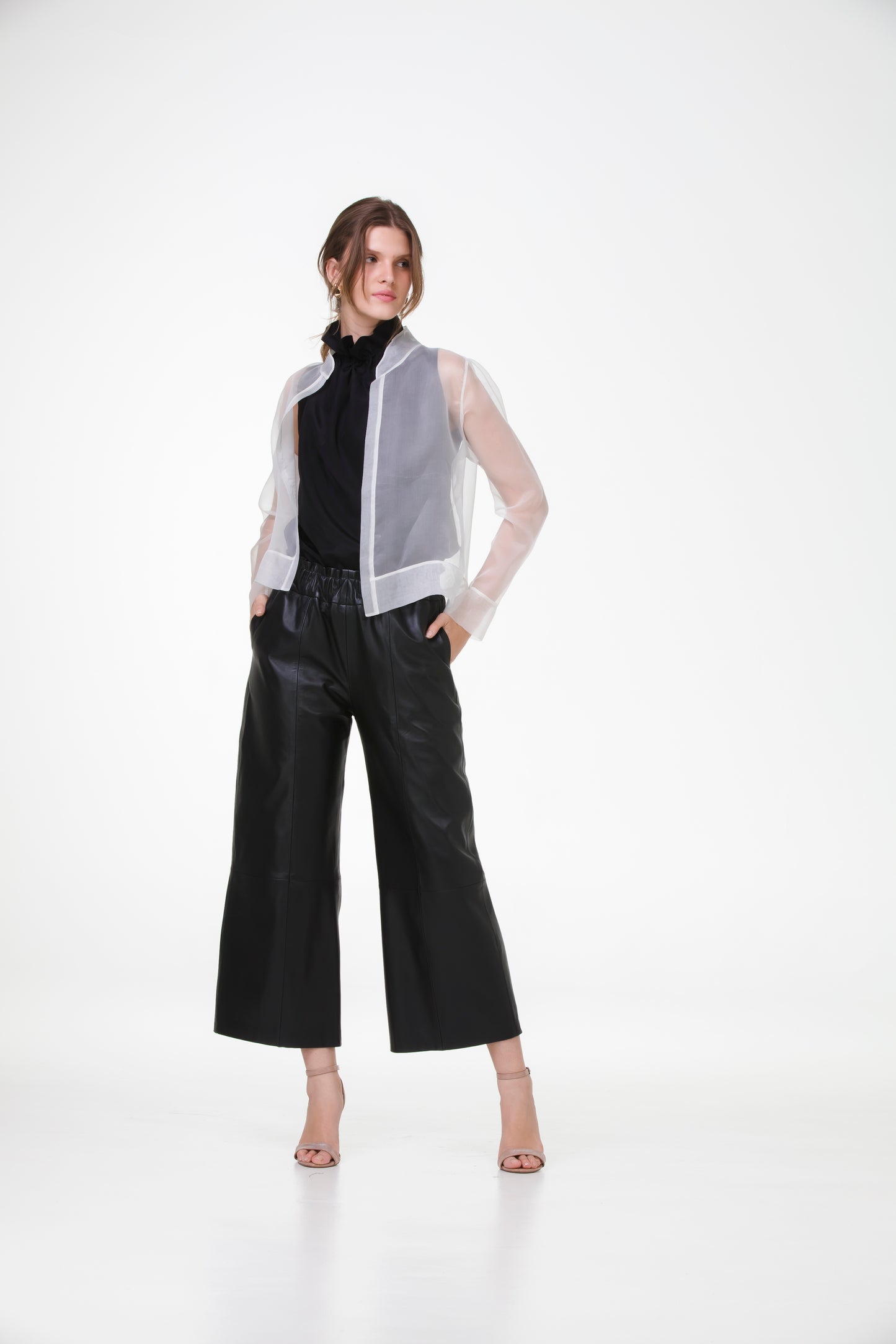 Bomber em Organza de Seda – Off-White