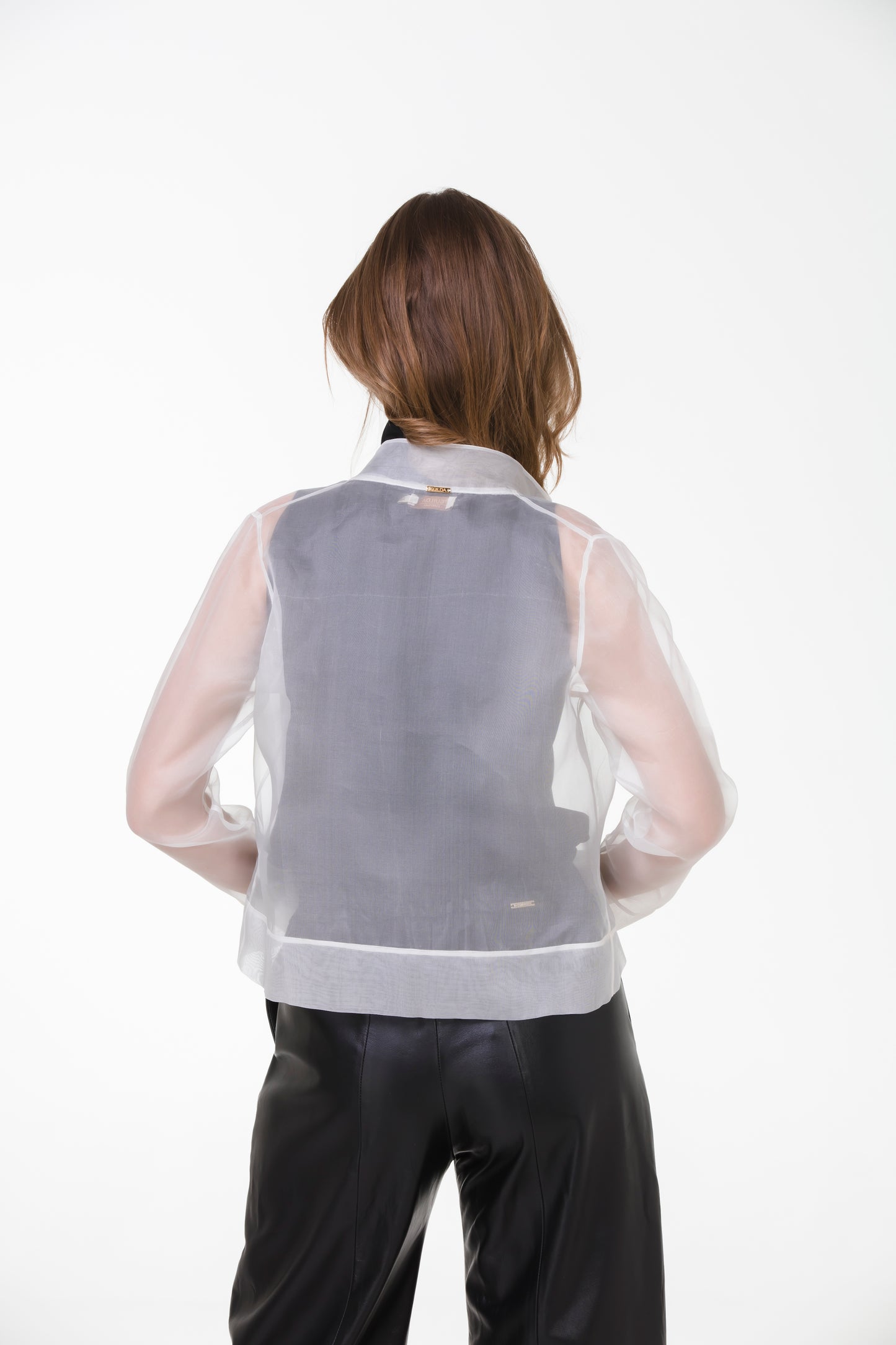 Bomber em Organza de Seda – Off-White