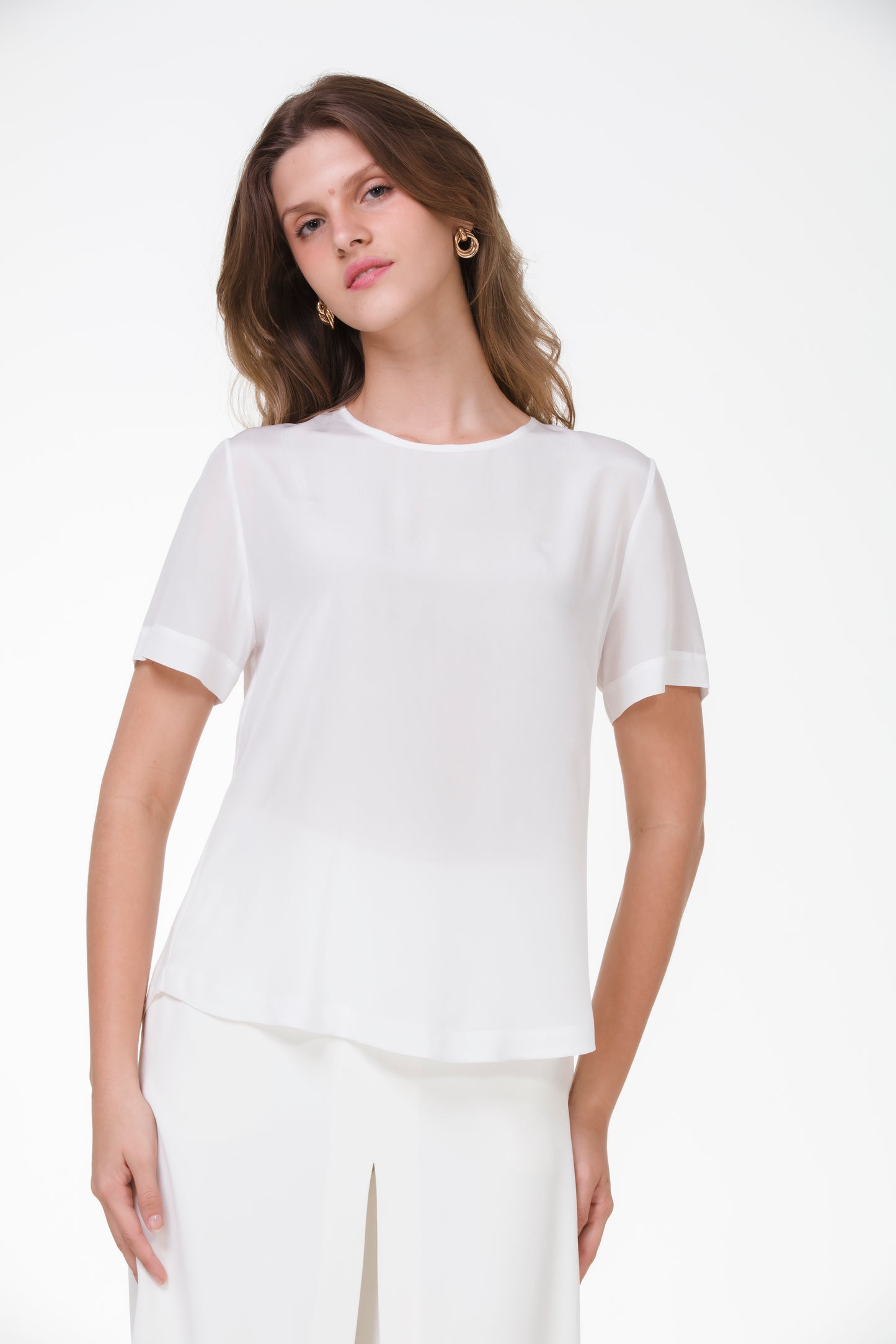 Blusa Essencial em Crepe de Seda – Off-White