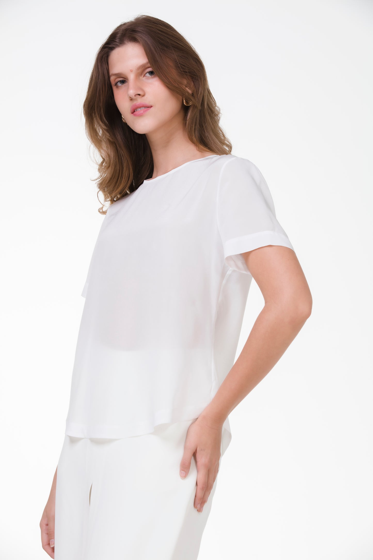 Blusa Essencial em Crepe de Seda – Off-White