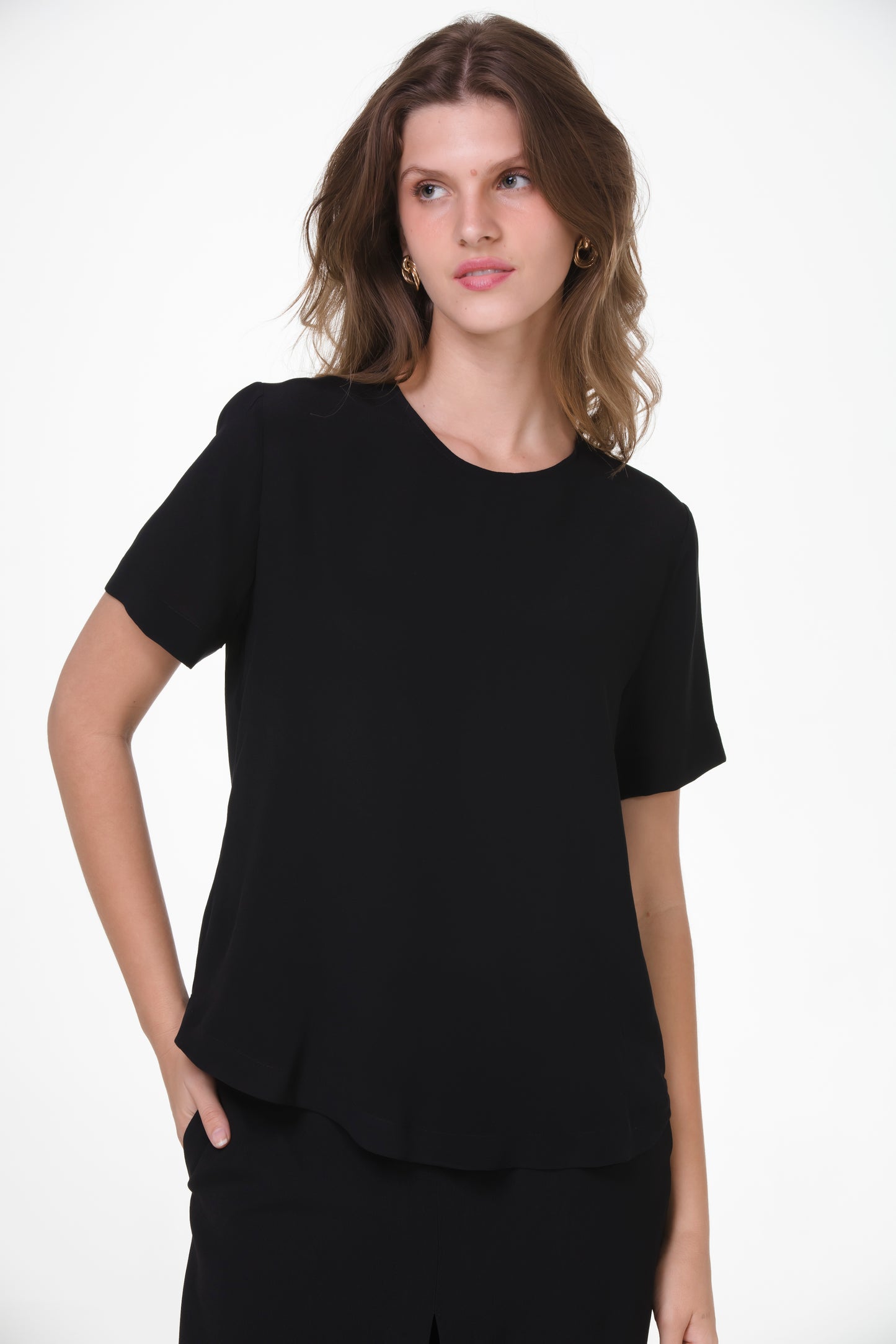 Blusa Essencial em Crepe de Seda – Preto